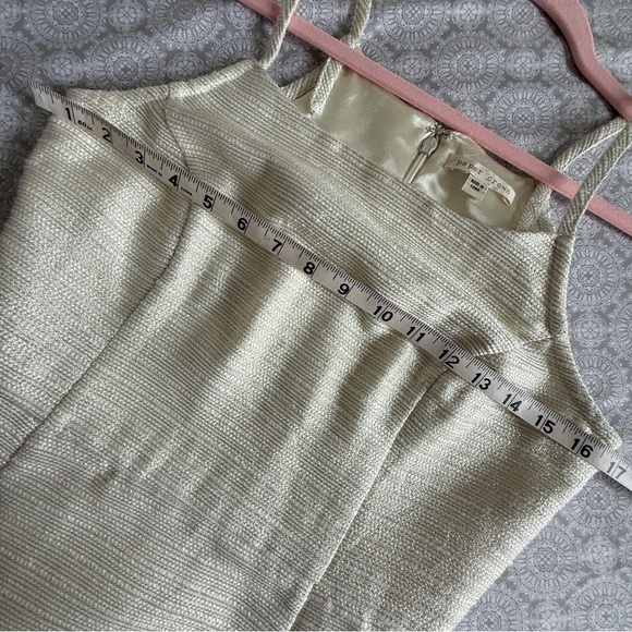Paper Crown Anthropologie Ivory Sheath Dress Size 6 Excellent Condition - Picture 6 of 15